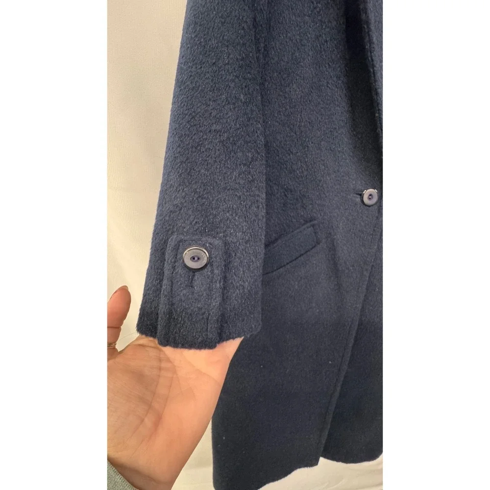 Navy Longline Duster Coat‎ Women’s Size M/L 44” Maxi Minimalist Jacket